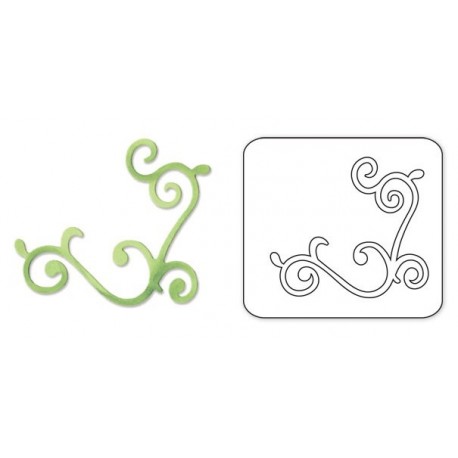 Sizzlits Die - Corner, Flourish by Beth Reames Ellison - 1