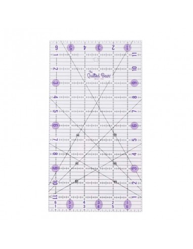 Righello Antiscivolo per Patchwork 6,5 x 12 pollici - The Quilted Bear The Quiled Bear - 1