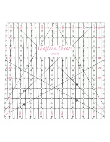 Righello Patchwork 9,5 x 9,5 pollici - Crafters Dream Crafters Dream - 1