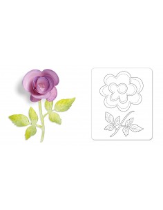 Sizzlits Die - Flower, 3-D & Vine by Scrappy Cat Ellison - 1