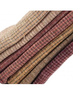 7 Tessuti Giapponesi 33 x 35 cm, bordeaux, tortora Cosmo Textiles - 1