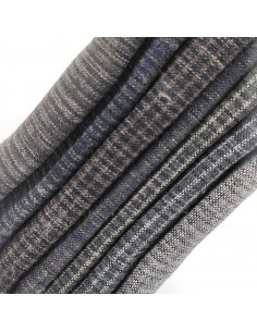 7 Tessuti Giapponesi 33 x 35 cm tinti in filo - grigio, nero Cosmo Textiles - 1