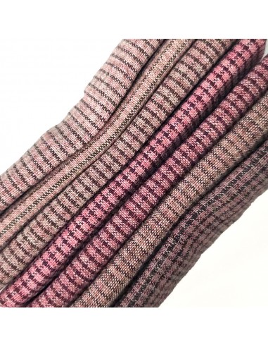 7 Tessuti Giapponesi 33 x 35 cm tinti in filo - rosa Cosmo Textiles - 1