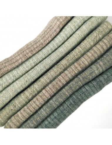 7 Tessuti Giapponesi 33 x 35 cm tinti in filo - verde Cosmo Textiles - 1