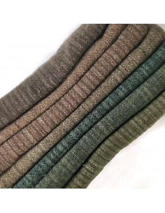 7 Tessuti Giapponesi 33 x 35 cm tinti in filo - verde, marrone Cosmo Textiles - 1