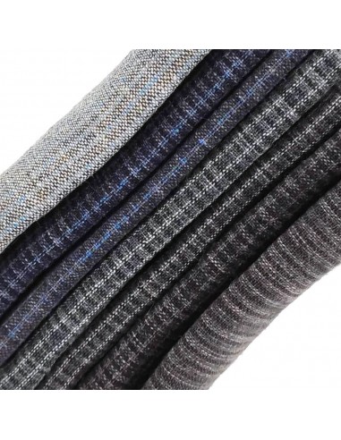 7 Tessuti Giapponesi 33 x 35 cm tinti in filo - blu, grigio Cosmo Textiles - 1
