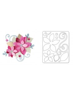 Sizzlits Die - Poinsettia Swirls by Brenda Walton Ellison - 1