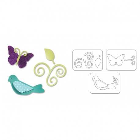 Sizzlits Die Set 3PK - Birds & Butterflies Set by Eileen Hull Ellison - 1