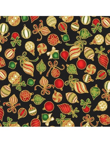 Holiday Charms Black, Tessuto Nero...