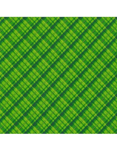 Holiday Charms Green, Tessuto Verde...