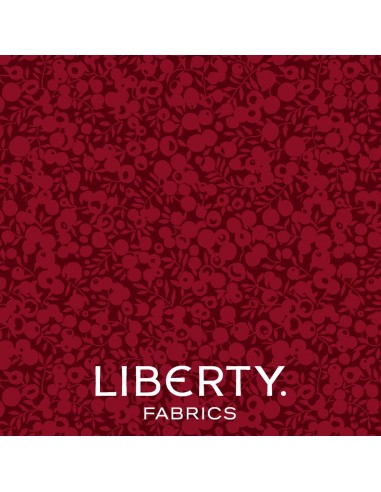 Wiltshire Shadow Cherry, Tessuto Rosso Ciliegia tono su tono - Liberty Fabrics Liberty Fabrics - 1