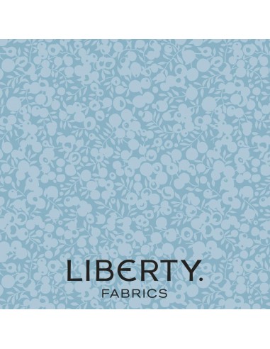 Wiltshire Shadow China Blue, Tessuto Bianco Blu China tono su tono - Liberty Fabrics Liberty Fabrics - 1