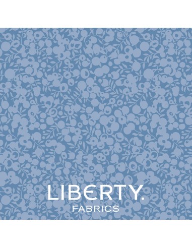 Wiltshire Shadow Lake Blue, Tessuto Blu Lago tono su tono - Liberty Fabrics Liberty Fabrics - 1