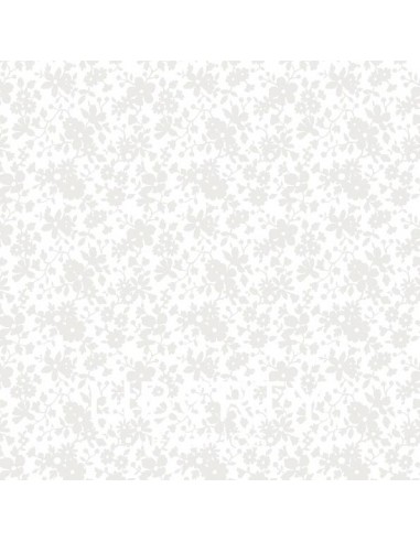Lasenby Silhouette White on White Maddsie Blossom, Tessuto Bianco con rampicanti tono su tono - Liberty Fabrics Liberty Fabrics 