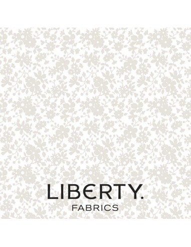 Lasenby Silhouette Cream on Cream Maddsie Blossom, Tessuto Crema con rampicanti tono su tono - Liberty Fabrics Liberty Fabrics -