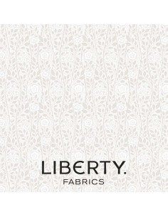 Lasenby Silhouette Cream on Cream Merton Rose, Tessuto Crema con rose tono su tono - Liberty Fabrics Liberty Fabrics - 1