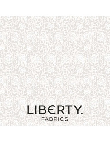 Lasenby Silhouette Cream on Cream Merton Rose, Tessuto Crema con rose tono su tono - Liberty Fabrics Liberty Fabrics - 1