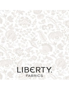 Lasenby Silhouette Cream on Cream Victoria Lace Floral, Tessuto Crema con fiori e ramage tono su tono - Liberty Fabrics Liberty