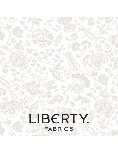 Lasenby Silhouette Cream on Cream Victoria Lace Floral, Tessuto Crema con fiori e ramage tono su tono - Liberty Fabrics Liberty 