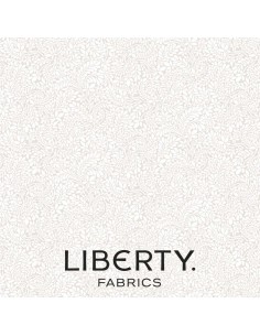 Lasenby Silhouette Cream on Cream York Fern, Tessuto Crema con piccolo foliage tono su tono - Liberty Fabrics Liberty Fabrics -