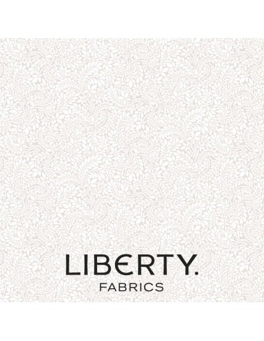 Lasenby Silhouette Cream on Cream York Fern, Tessuto Crema con piccolo foliage tono su tono - Liberty Fabrics Liberty Fabrics - 