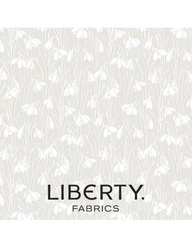 Lasenby Silhouette Cream on Cream Snowdrop Spot, Tessuto Crema con bucaneve tono su tono - Liberty Fabrics Liberty Fabrics - 1