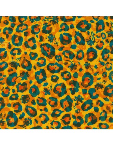 Midnight in the Jungle Amber, Tessuto Leopardato ambrato - Robert Kaufman Robert Kaufman - 1