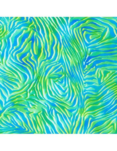 Midnight in the Jungle Waterfall, Tessuto Blue e Verde Print digitale - Robert Kaufman Robert Kaufman - 1