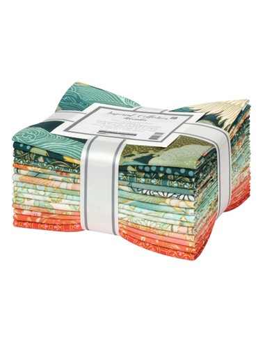 Imperial Collection-Honoka di Studio RK - Pacchetto di 15 Fat Quarter Teal Colorstory Robert Kaufman Fabrics - 1