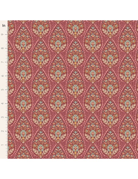 Tilda Sanctuary, Adina Maroon Tilda Fabrics - 1