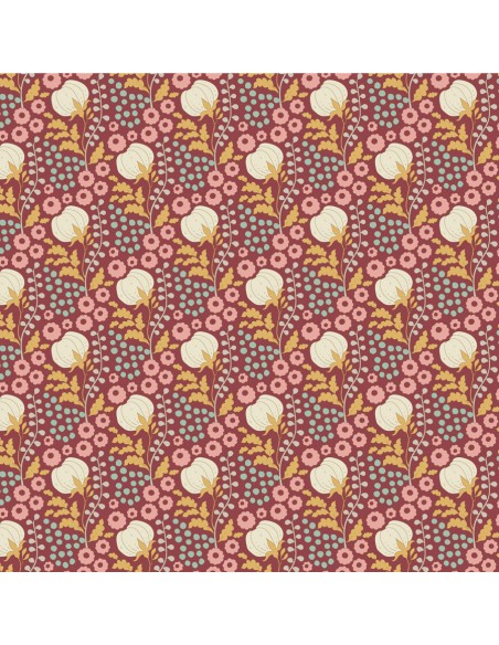 Tilda Sanctuary, Cottonfield Maroon Tilda Fabrics - 2
