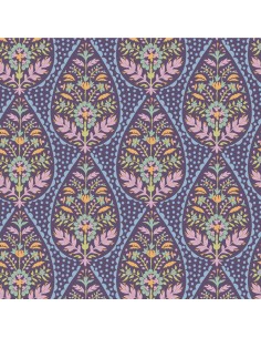 Tilda Sanctuary, Adina Eggplant Tilda Fabrics - 1 2