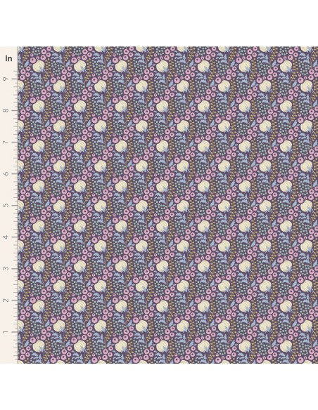 Tilda Sanctuary, Cottonfield Eggplant Tilda Fabrics - 1