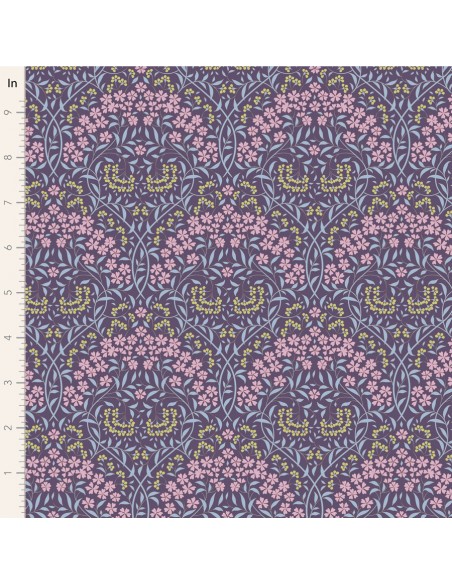 Tilda Sanctuary, Larissa Eggplant Tilda Fabrics - 1