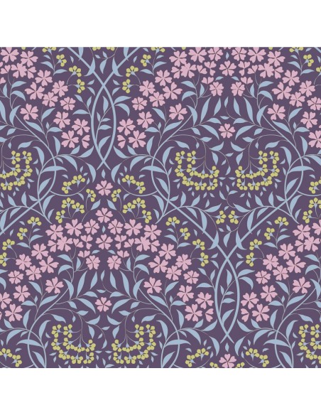 Tilda Sanctuary, Larissa Eggplant Tilda Fabrics - 2