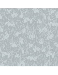 Snowdrop Spot Polar Grey, Tessuto Grigio Polare con Bucaneve tono su tono - Liberty Fabrics Liberty Fabrics - 1