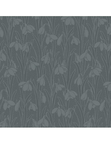 Snowdrop Spot Smoked Glass, Tessuto Vetro Fumè con Bucaneve tono su tono - Liberty Fabrics Liberty Fabrics - 1