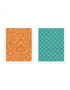 Textured Impressions Embossing Folders 2PK - Chateau Damask & Veranda Set by Brenda W. Ellison - 1