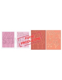 Textured Impressions Embossing Folders 2PK - Cherry Blossoms & Trees Set by Susa Ellison - 1