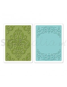 Textured Impressions Embossing Folders 2PK - Elegant Set by Brenda Walton Ellison - 1