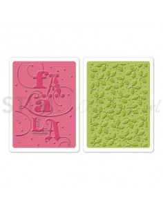 Textured Impressions Embossing Folders 2PK - Fa La La Set by Brenda Walton Ellison - 1