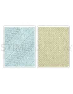 Textured Impressions Embossing Folders 2PK - Houndstooth & Dots Set by Echo Ellison - 1