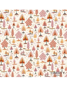 Tree of Life Arabella Tapestry Berry Botanicals, Tessuto Arancione con Alberi - Lyberty Fabrics Liberty Fabrics - 1