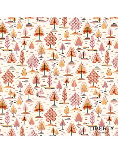Tree of Life Arabella Tapestry Berry Botanicals, Tessuto Arancione con Alberi - Lyberty Fabrics Liberty Fabrics - 1