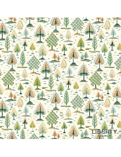 Tree of Life Arabella Tapestry Canopy Greens, Tessuto Verde con Alberi - Lyberty Fabrics Liberty Fabrics - 1