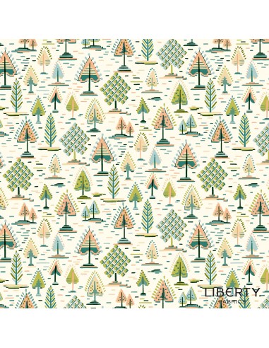 Tree of Life Arabella Tapestry Canopy Greens, Tessuto Verde con Alberi - Lyberty Fabrics Liberty Fabrics - 1