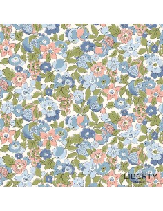 Tree of Life Bountiful Fruits Woodland Pastels, Tessuto Azzurro con Fiori e Frutta - Lyberty Fabrics Liberty Fabrics - 1
