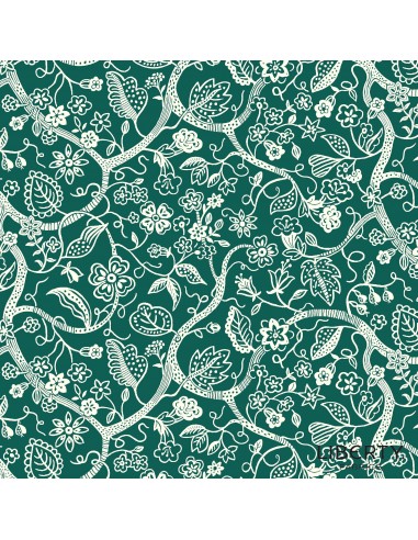 Tree of Life Budding Branches Canopy Greens, Tessuto Verde con Rami in Gemmazione - Lyberty Fabrics Liberty Fabrics - 1