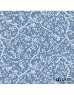 Tree of Life Budding Branches Woodland Pastels, Tessuto Azzurro con Rami in Gemmazione - Lyberty Fabrics Liberty Fabrics - 1