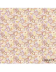Tree of Life Cascading Leaves  Berry Botanicals, Tessuto Arancione con Cascata di Foglie - Lyberty Fabrics Liberty Fabrics - 1